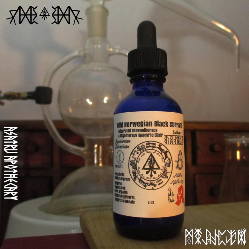 Wild Norwegian Black Currant Integrated Gemmotherapy Oligiotherapy Spagyric Elixir (2oz.)